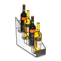 2020 Countertop metal black wire bottle holder display wine bottles rack for sale